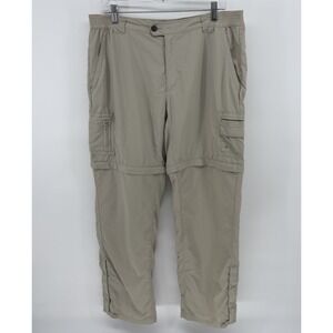 Columbia Titanium Pants Womens Large Beige Omni-Dry Convertible Zip Off Hiking